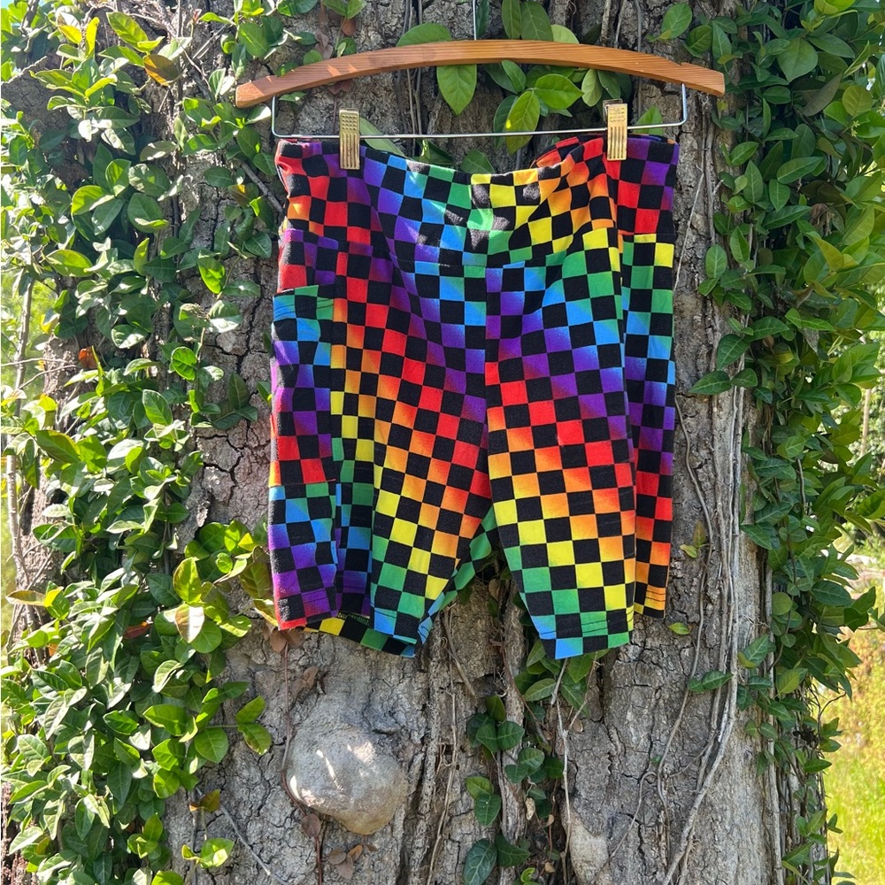 No Boundaries Multicolor Pastel Checkerboard Shorts